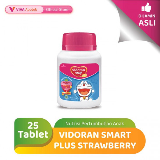 Vidoran Smart Plus Strawberry Botol 25 Tablet