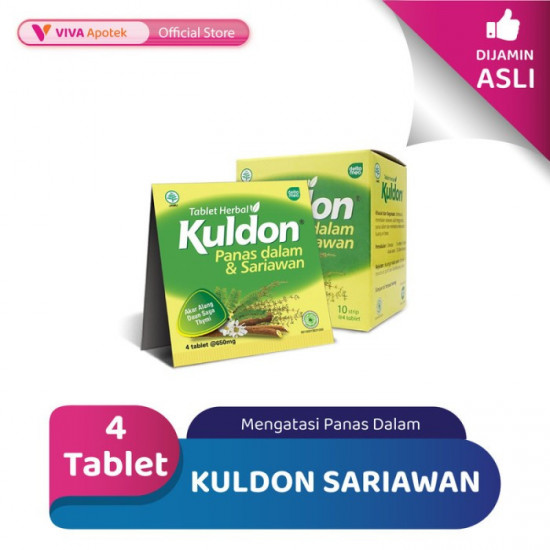 Kuldon Sariawan Mengatasi Panas Dalam & Tenggorokan Kering (4 Tablet)